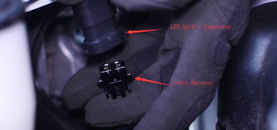 Toyota 4Runner Low Beam LED Headlight Bulb H11 Connector Install