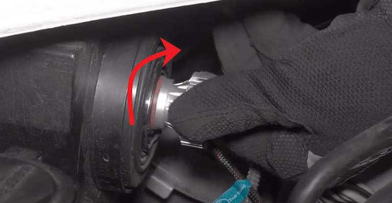insert LED bulb into light housing and twist bulb clockwise to lock into light housing for toyota