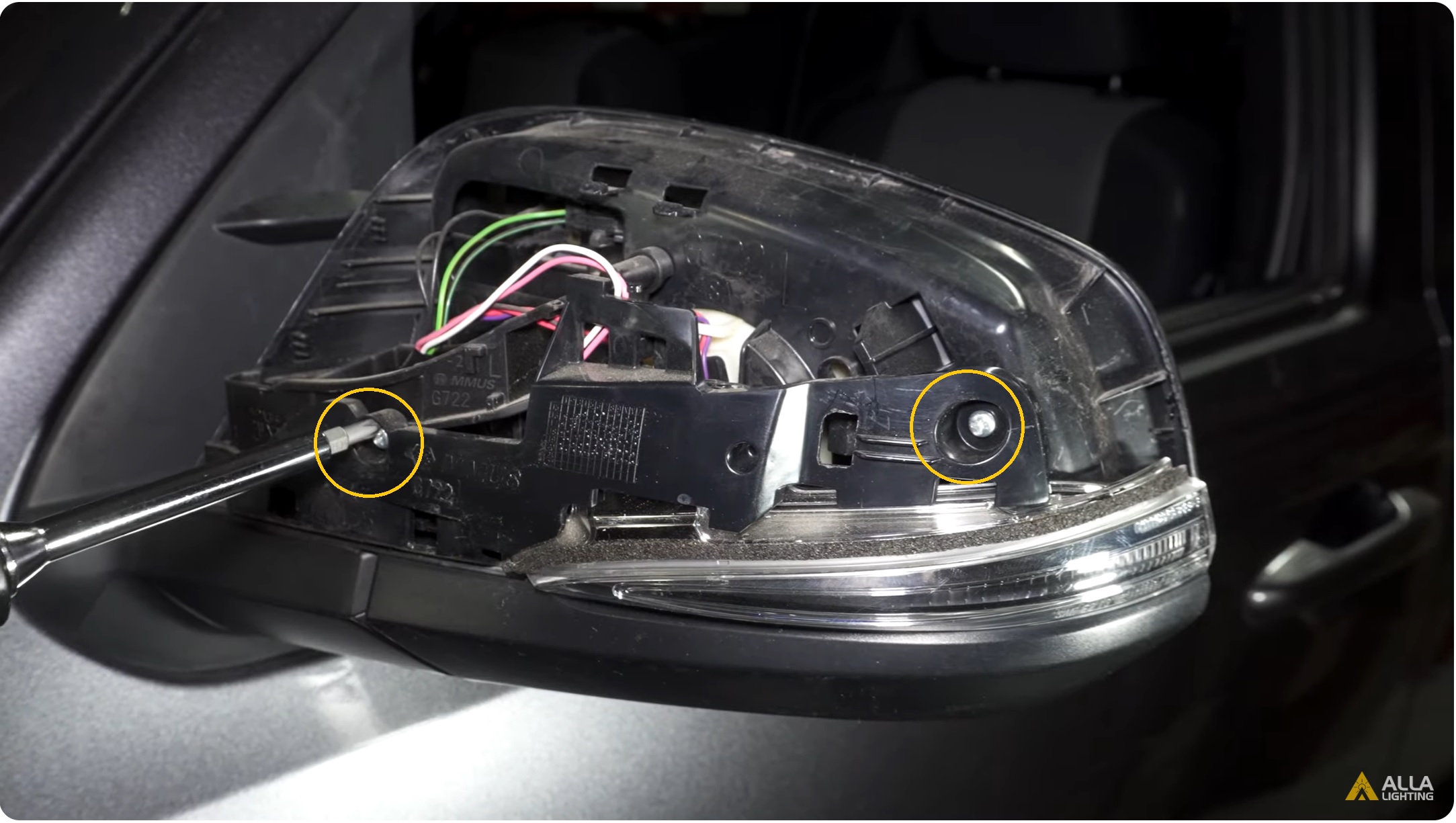Easy How to Replace Toyota Tacoma Side Mirror Turn Signal Lights Assembly 11