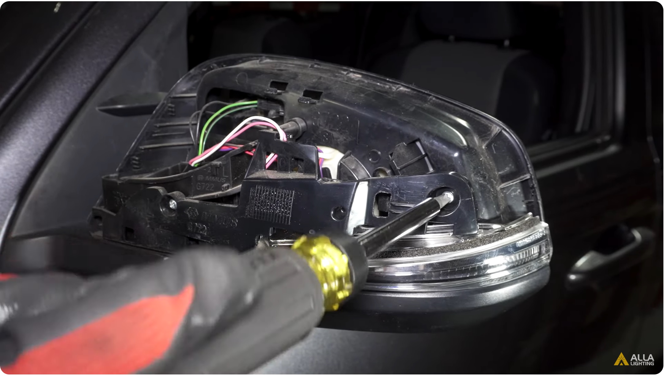 Easy How to Replace Toyota Tacoma Side Mirror Turn Signal Lights Assembly 12