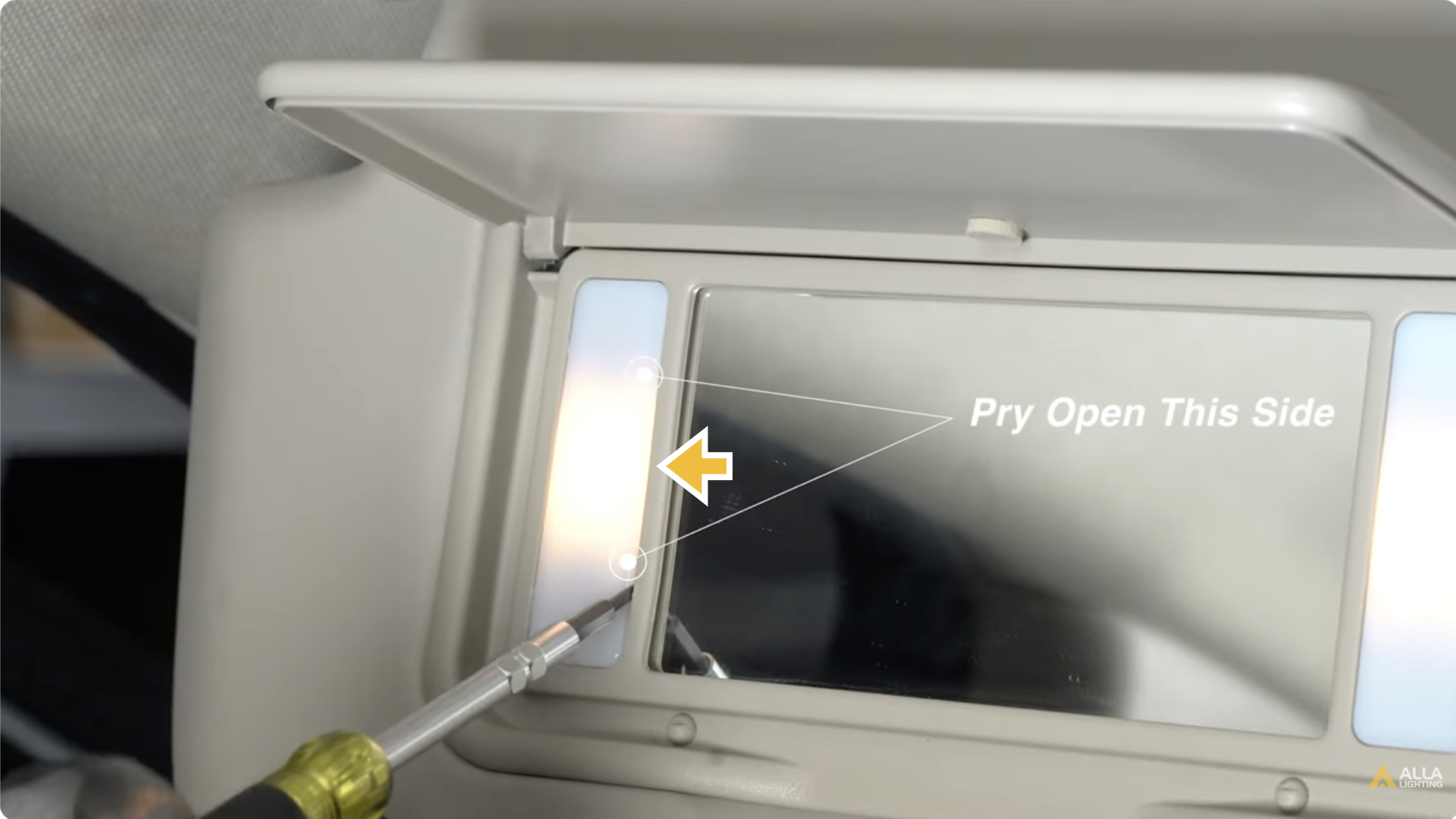 How to install 2019-2023 Ford Ranger Vanity Mirror Light 5