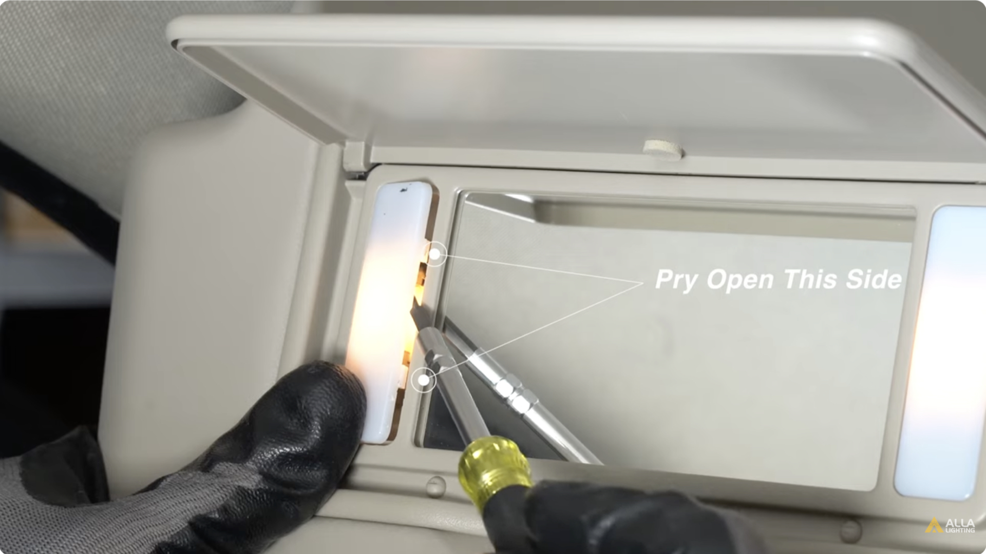 How to install 2019-2023 Ford Ranger Vanity Mirror Light 6