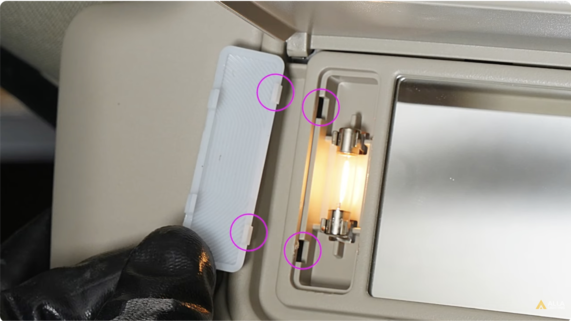 How to install 2019-2023 Ford Ranger Vanity Mirror Light 7