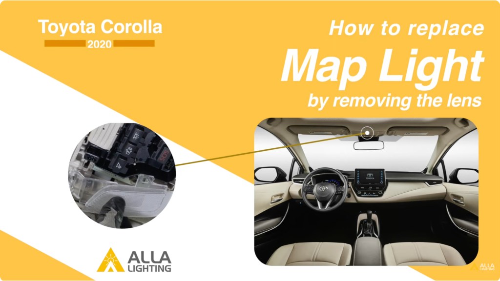 2001-2023 Toyota Corolla Map Lights Bulbs Installation 1