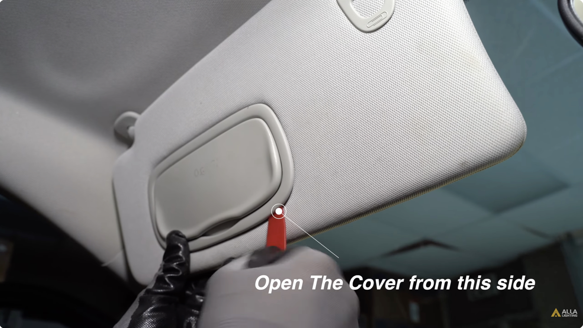 2017-2022 Jeep Compass Vanity Mirror Light Bulb Installation 5